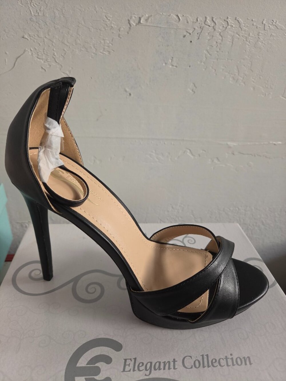 Elegant Footwear Black Panela-1 Sandals, Sz 10